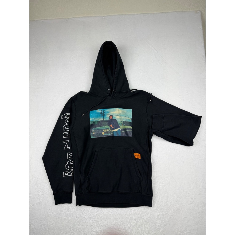 Boyz N The Hood Y2K Graphic Hoodie Mens Medium Black Movie Promo Sweatshirt
